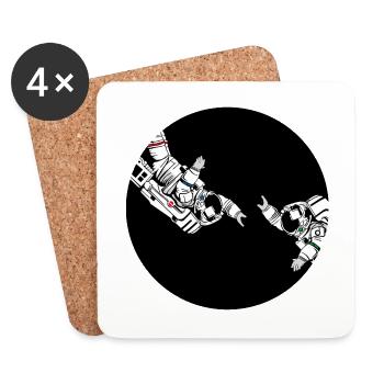Astronaut friends - Coasters (set of 4) - white - Front