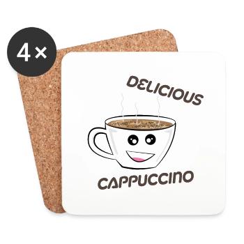 Cappuccino - Untersetzer (4er-Set) - Weiß - Vorne
