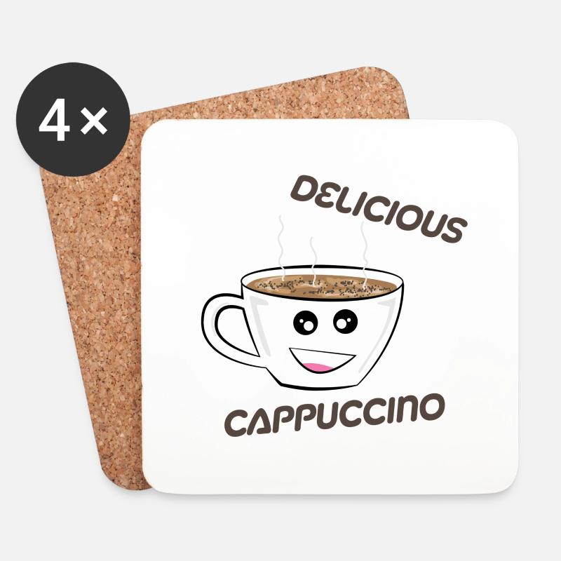 Cappuccino - Untersetzer (4er-Set) - Weiß