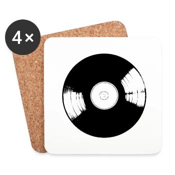 Vinyle - Dessous de verre (lot de 4) - blanc - Devant