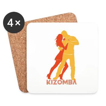 Cadeau de danseuse de danse Kizomba sensuelle - Dessous de verre (lot de 4) - blanc - Devant