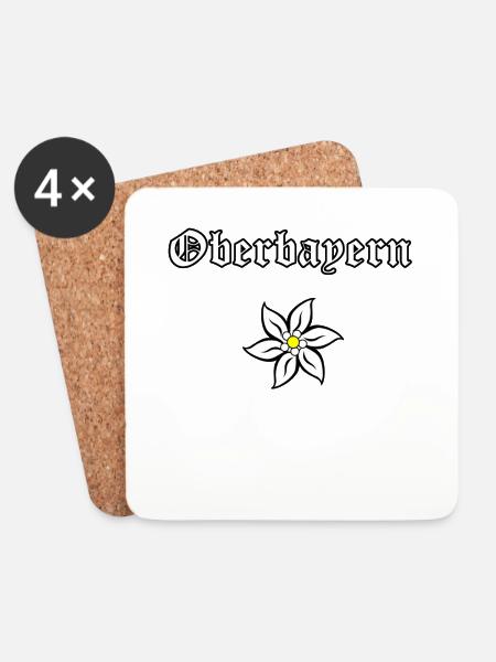 Oberbayern - Untersetzer (4er-Set) - Weiß