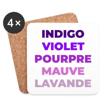 Variantes de Couleurs - Dessous de verre (lot de 4) - blanc - Devant