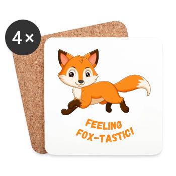 Feeling Fox-Tastic - Untersetzer (4er-Set) - Weiß - Vorne