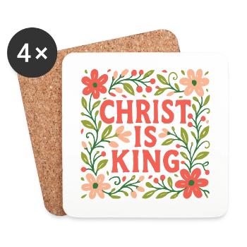 Jesus Is King Christian Faith Woman - Coasters (set of 4) - white - Front