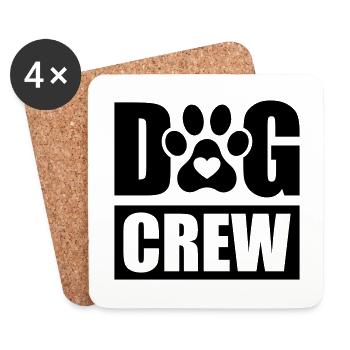 Dog Crew - Untersetzer (4er-Set) - Weiß - Vorne