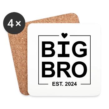 Big Bro Est 2024 - Coasters (set of 4) - white - Front