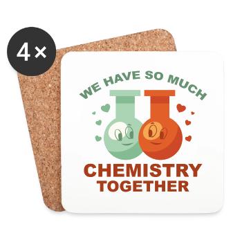 Nous avons tellement de chimie ensemble - Dessous de verre (lot de 4) - blanc - Devant