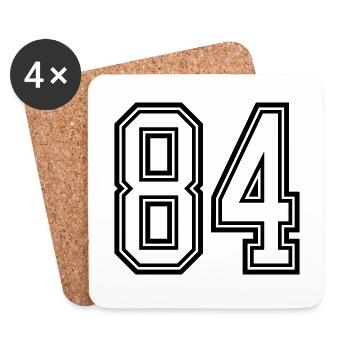 Symbole numérique 84 - Dessous de verre (lot de 4) - blanc - Devant