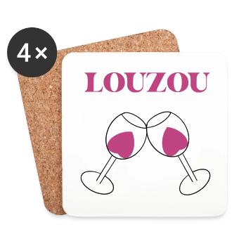 Petit mot breton - Dessous de verre (lot de 4) - blanc - Devant