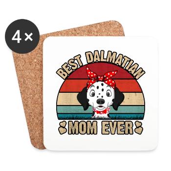 Best Dalmatian Mom Ever - Untersetzer (4er-Set) - Weiß - Vorne