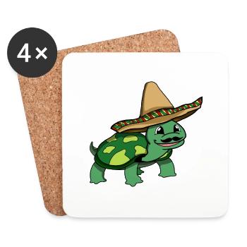 turtle - Coasters (set of 4) - white - Front