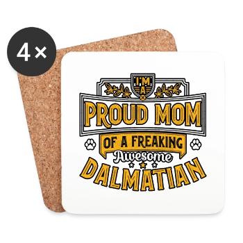 Je suis une fière maman d’un dalmatien génial - Dessous de verre (lot de 4) - blanc - Devant