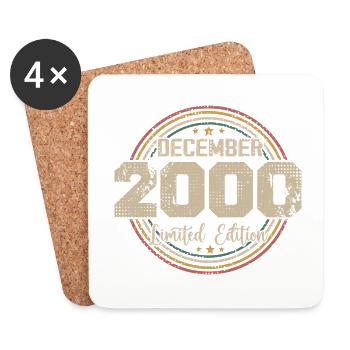 The legends were born in December 2000 - 2000 - Coasters (set of 4) - white - Front