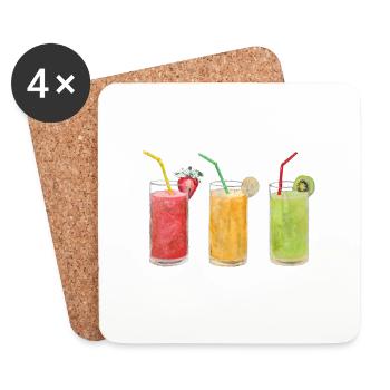 Summer Smothie - Untersetzer (4er-Set) - Weiß - Vorne