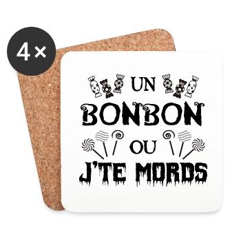 cadeau Halloween humour | Dracula Halloween !! - Dessous de verre (lot de 4) - blanc - Devant
