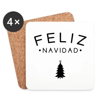 Feliz Navidad - Coasters (set of 4) - white - Front