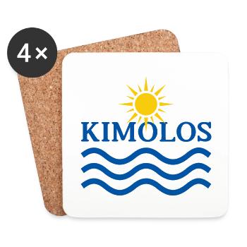 KIMOLOS Greece, Sun Water - Coasters (set of 4) - white - Front