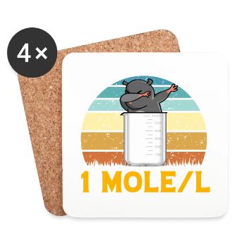 Mole Dabbing - Coasters (set of 4) - white - Front