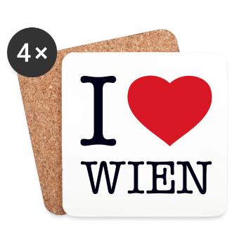 J’ADORE VIENNE - Dessous de verre (lot de 4) - blanc - Devant