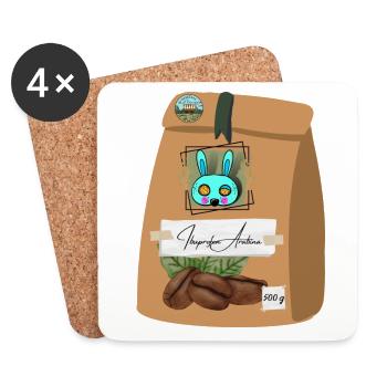 KoffeINA - Ibuprofen Arabina - Untersetzer (4er-Set) - Weiß - Vorne