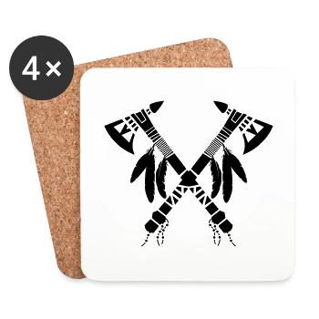 Tomahawks - Dessous de verre (lot de 4) - blanc - Devant
