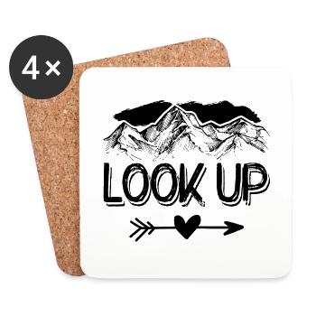 mountains mountains - Coasters (set of 4) - white - Front