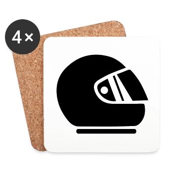 Racer helm racing - Coasters (set of 4) - white - Front