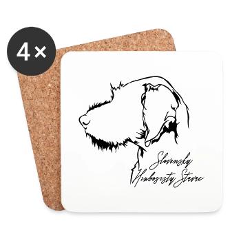 SLOVENSKÝ HRUBOSRSTÝ STAVAČ Profile Dogs Wilsigns - Coasters (set of 4) - white - Front