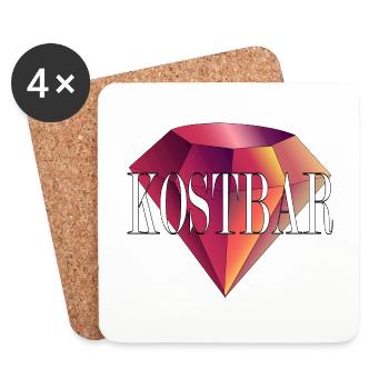Kostbarer Diamant! - Untersetzer (4er-Set) - Weiß - Vorne