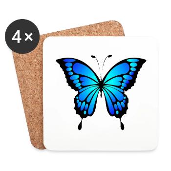 Butterfly - Untersetzer (4er-Set) - Weiß - Vorne