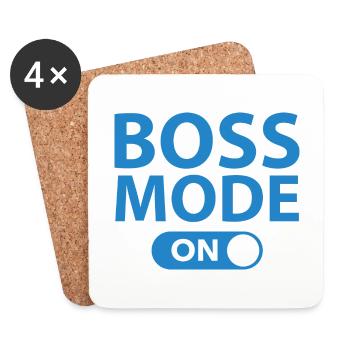 Mode Boss activé - Dessous de verre (lot de 4) - blanc - Devant