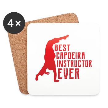 Meilleur professeur de capoeira de tous les temps - Dessous de verre (lot de 4) - blanc - Devant