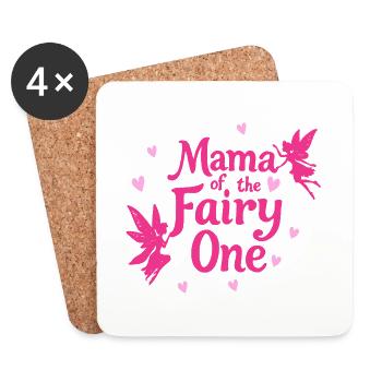 Mama of the fairy One - Coasters (set of 4) - white - Front