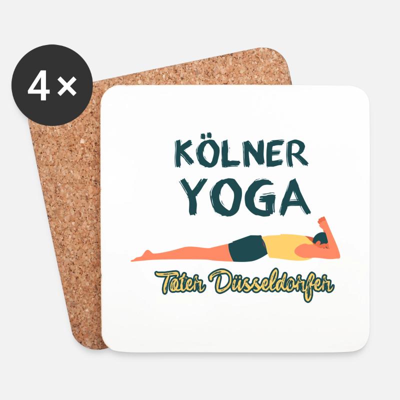 kölner yoga,yoga,köln,düsserdorfer - Untersetzer (4er-Set) - Weiß
