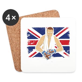 Boxe Royaume-Uni - Dessous de verre (lot de 4) - blanc - Devant