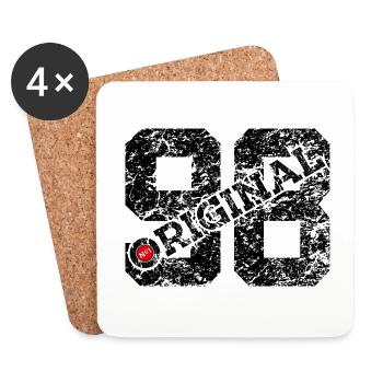 28TH BIRTHDAY 28 YEARS ORIGINAL 1998 - Coasters (set of 4) - white - Front
