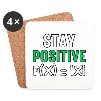 Bleib positiv, lustige absolute mathematische Funktionsmathematik - Untersetzer (4er-Set) - Weiß - Vorne