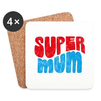 Super Mum - Coasters (set of 4) - white - Front