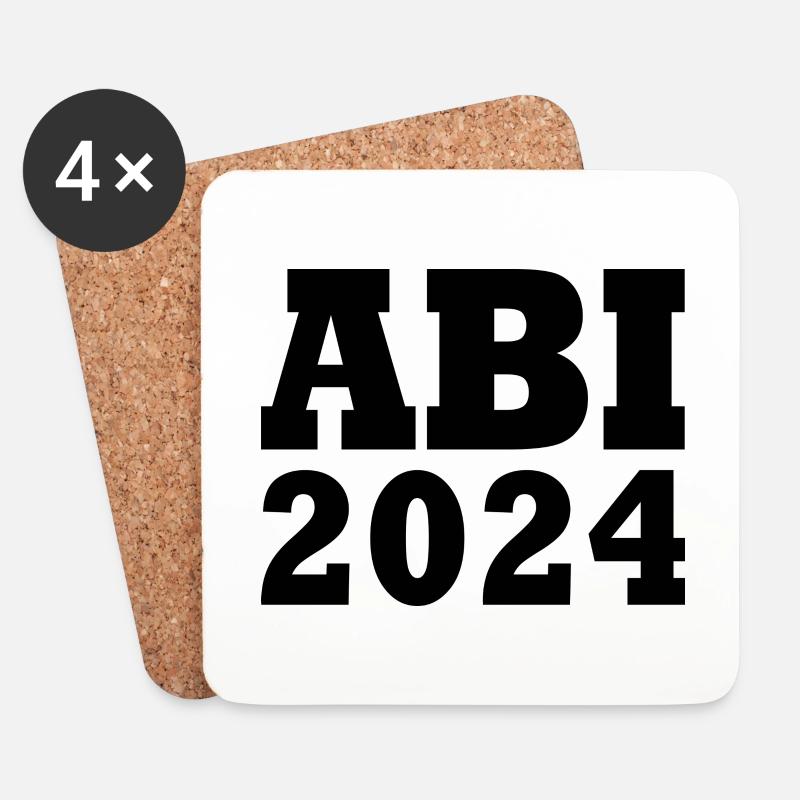 Abi 2024 - Untersetzer (4er-Set) - Weiß