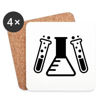 Test tube chemist - Coasters (set of 4) - white - Front