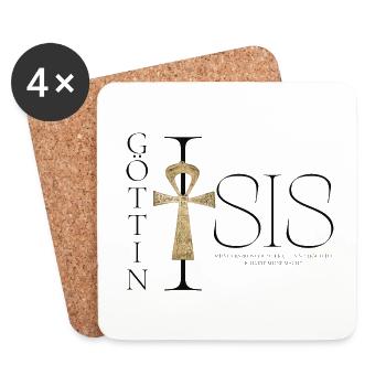 Göttin Isis Strahlende Göttin M K Eyelneiri Design - Untersetzer (4er-Set) - Weiß - Vorne