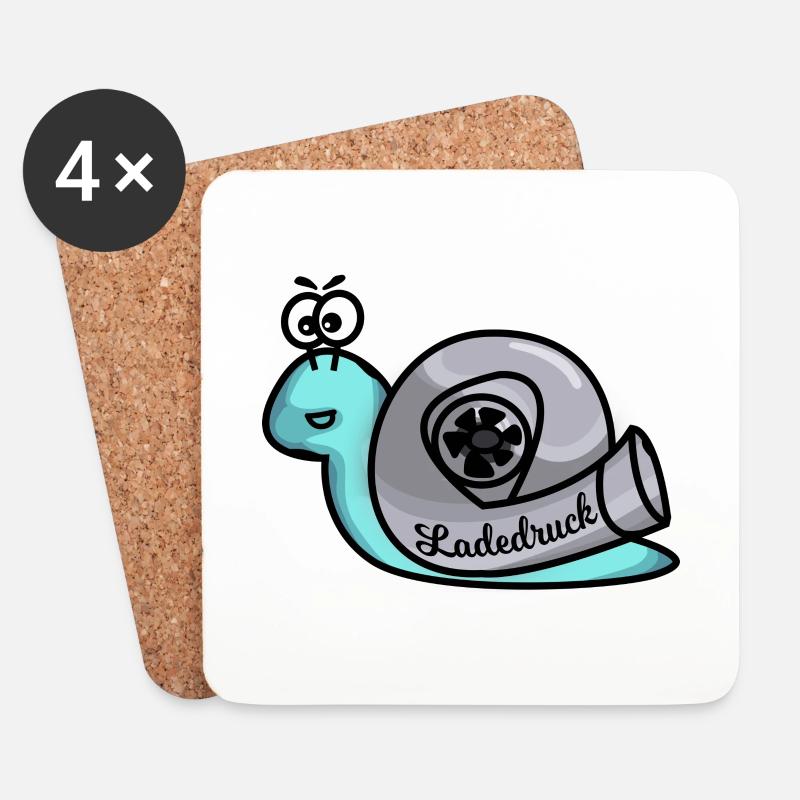 Turboschnecke Mint - Untersetzer (4er-Set) - Weiß