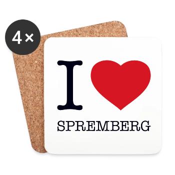 I LOVE SPREMBERG - Coasters (set of 4) - white - Front