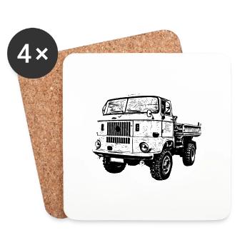 Truck W50 LA - Coasters (set of 4) - white - Front