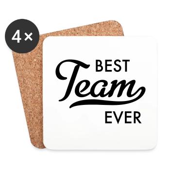 Bestes Team - Untersetzer (4er-Set) - Weiß - Vorne