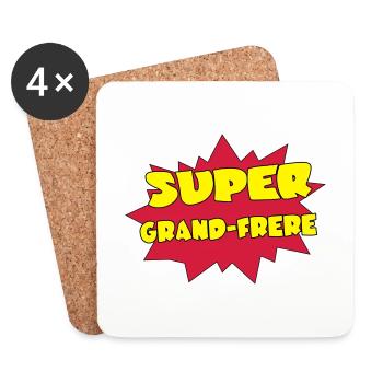 Super GRAND-FRERE - Dessous de verre (lot de 4) - blanc - Devant