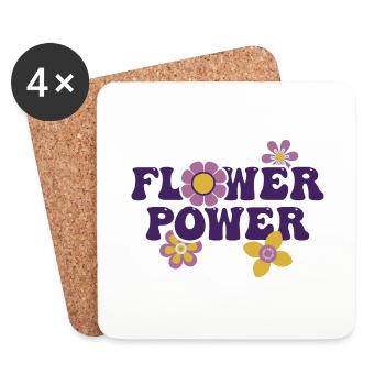 Flower Power - Coasters (set of 4) - white - Front