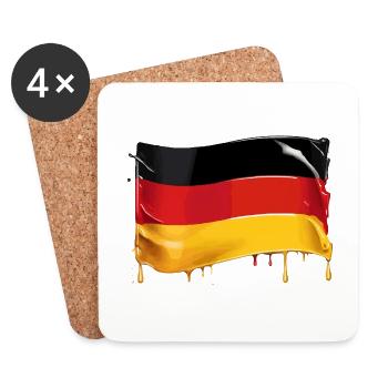 GERMAN FLAG FLAG GERMANY - Coasters (set of 4) - white - Front