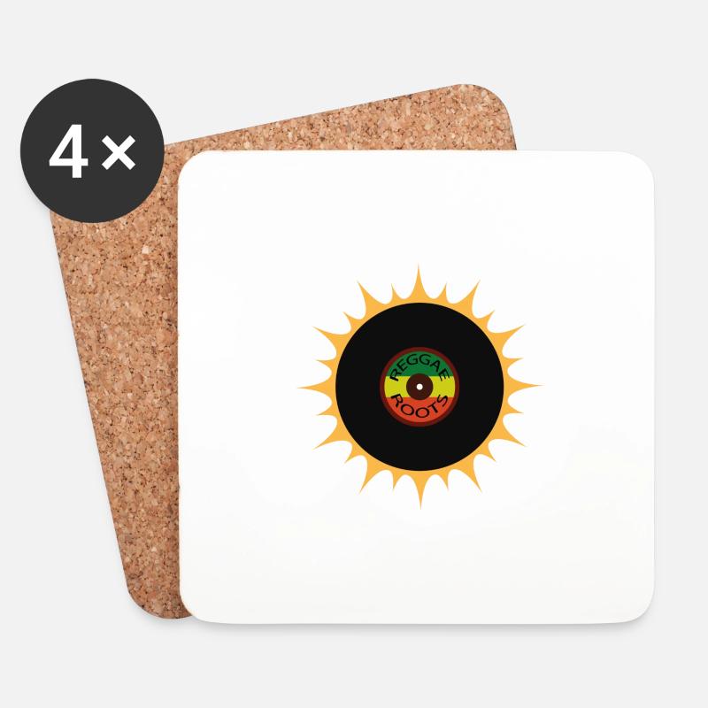 REGGAE - Untersetzer (4er-Set) - Weiß